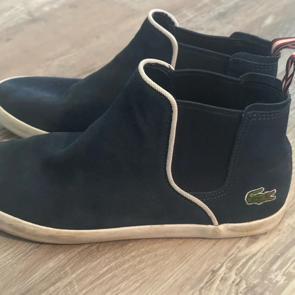 Lacoste Kids Moccasins - Navy and White